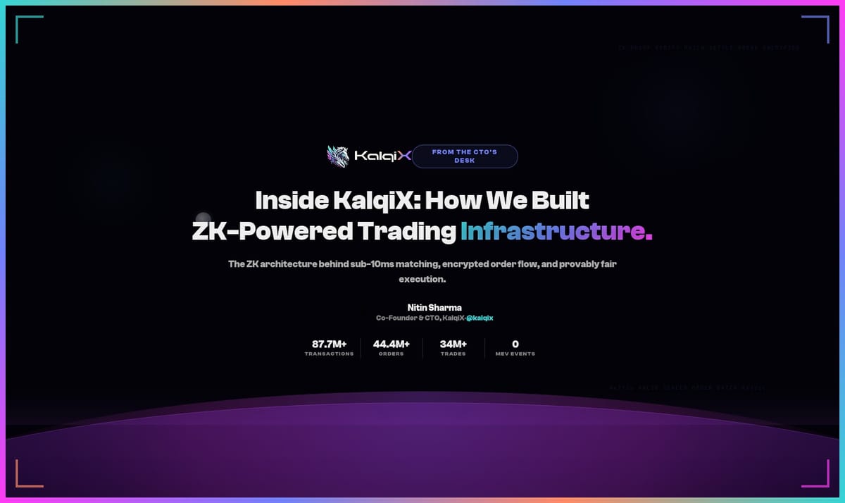 Inside KalqiX: How We Built a ZK-Powered Trading Infrastructure From First Principles